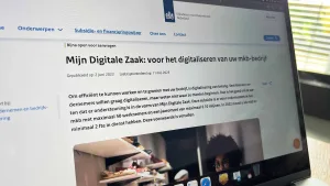 Website overheid over subsidie Mijn Digitale Zaak