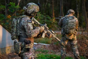 Soldiers with Warrior Assault Systems gear on patrol
